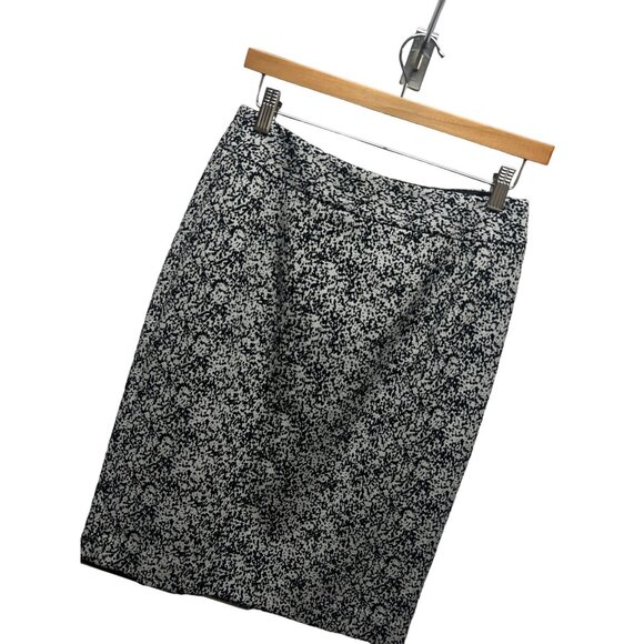 Banana Republic NWT Black & White Marble Cotton Pencil Skirt - Picture 1 of 7